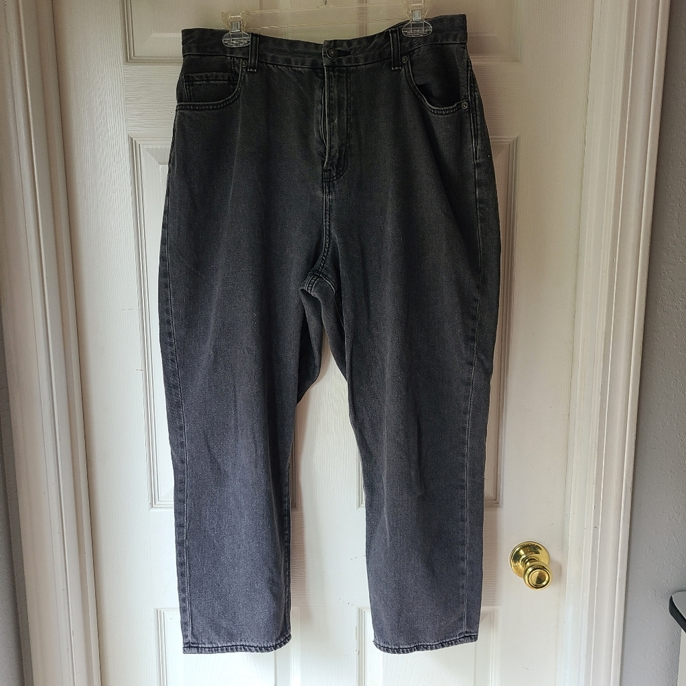 American Eagle Curvy Mom Jean Size 16 Short Charcoal Black